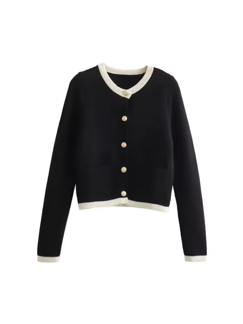 Buttoned Knit Cardigan