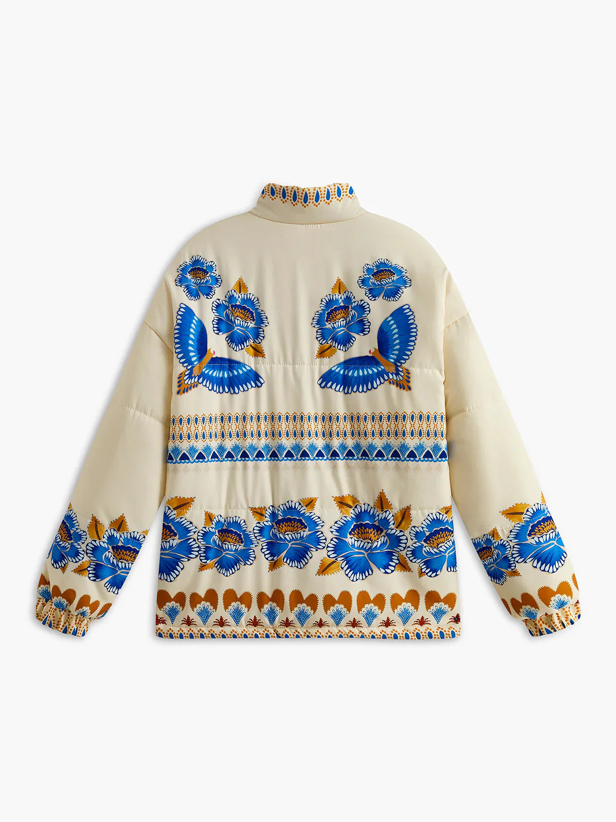 Boheme Printed Zipper Winter Coat