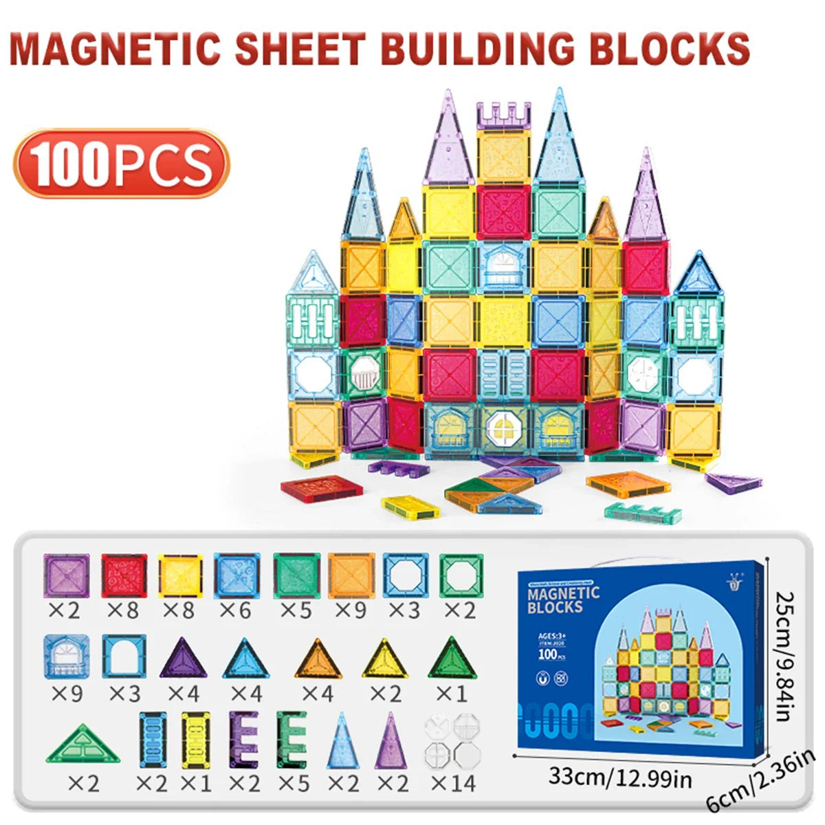 Magnetic Toys for Kids Ages 3-5 4-8 Magnet Toys for 3 4 5 6 7 8+ Year Old Boys Girls Toddlers Magnetic Building Blocks Preschool