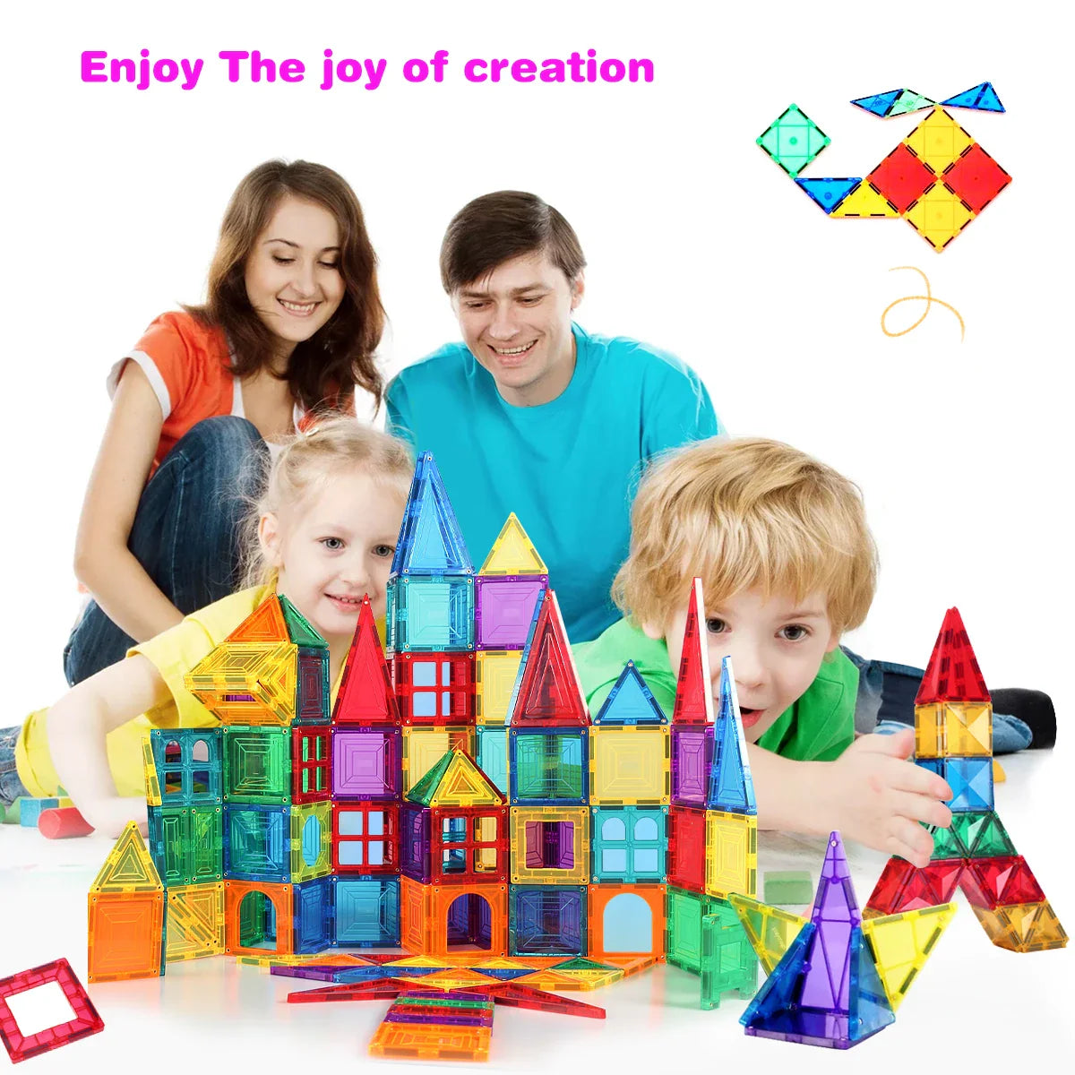 48 Magnetic Tiles Toddler Building Blocks,Magnet Montessori Children's Toys