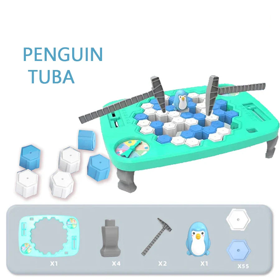 Knocking On Ice To Rescue Little Penguins, Breaking Ice Toys, Children's Puzzle, Brain Training, Parent-Child Games