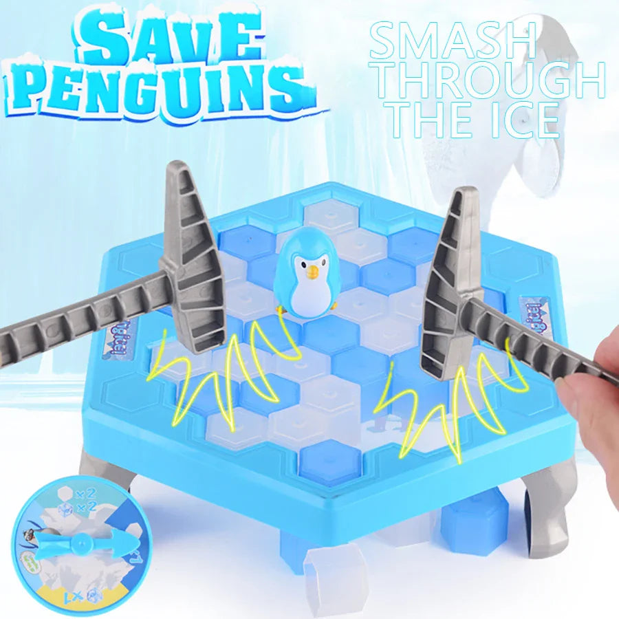 Knocking On Ice To Rescue Little Penguins, Breaking Ice Toys, Children's Puzzle, Brain Training, Parent-Child Games