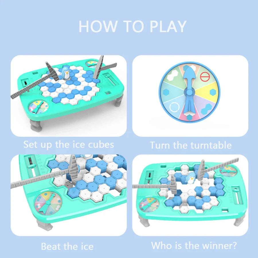 Knocking On Ice To Rescue Little Penguins, Breaking Ice Toys, Children's Puzzle, Brain Training, Parent-Child Games