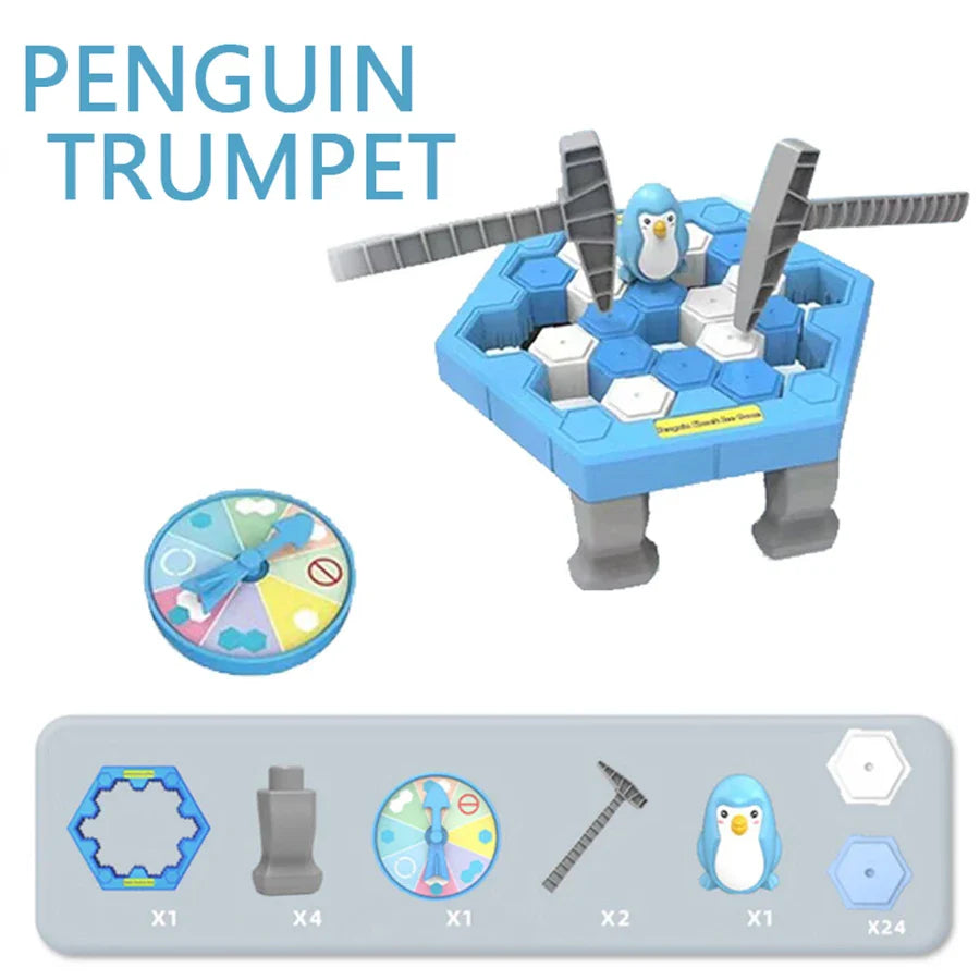 Knocking On Ice To Rescue Little Penguins, Breaking Ice Toys, Children's Puzzle, Brain Training, Parent-Child Games