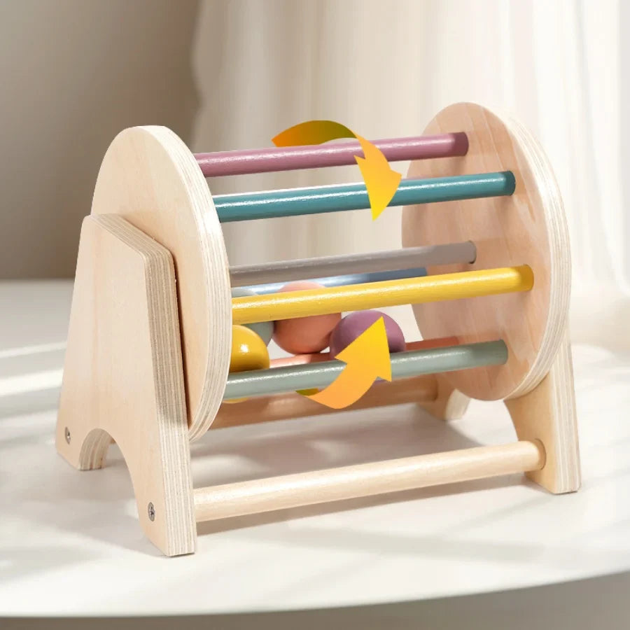 Baby Handheld Bell, Ringing Instrument, Early Childhood Education, Soothing Bed Bell, Wooden Gripping, Chewing Toy