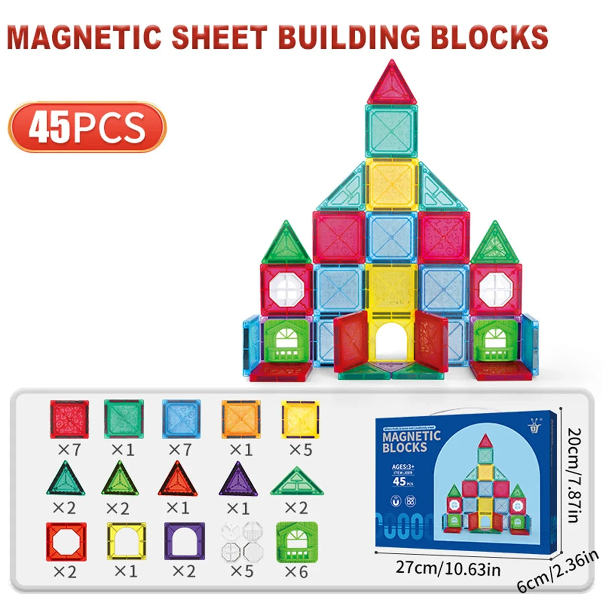 Magnetic Toys for Kids Ages 3-5 4-8 Magnet Toys for 3 4 5 6 7 8+ Year Old Boys Girls Toddlers Magnetic Building Blocks Preschool
