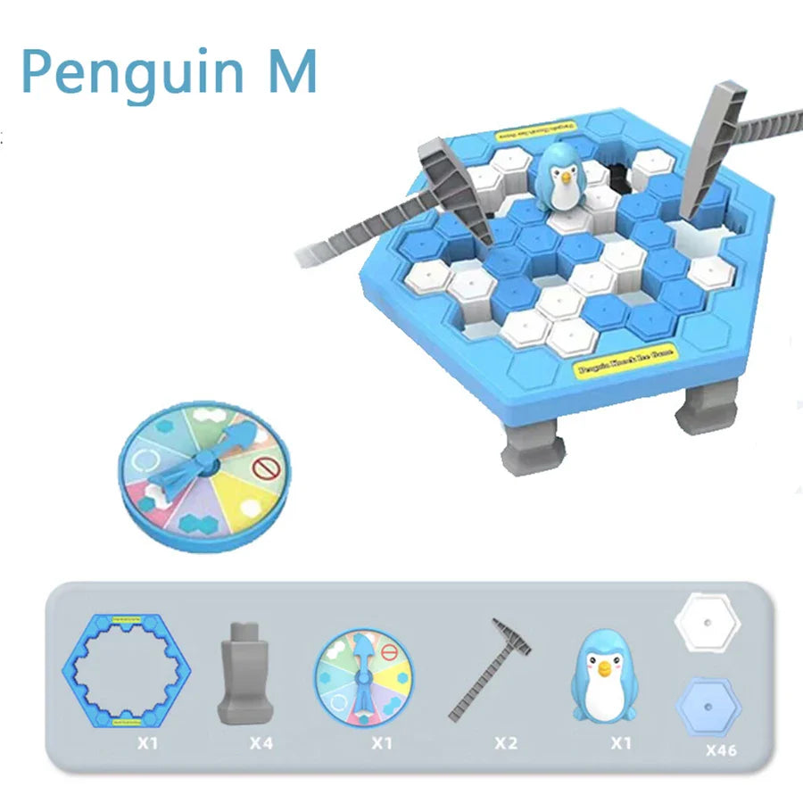 Knocking On Ice To Rescue Little Penguins, Breaking Ice Toys, Children's Puzzle, Brain Training, Parent-Child Games