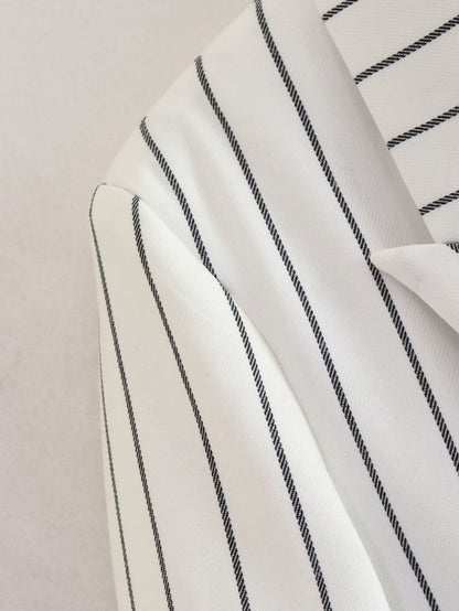 Pinstripe Single Breasted Blazer