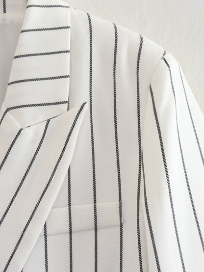 Pinstripe Single Breasted Blazer