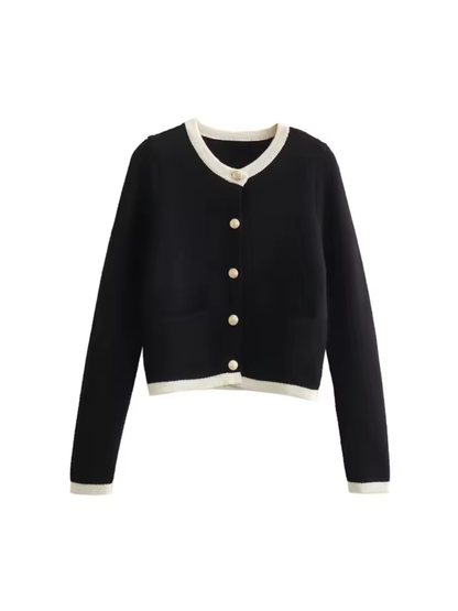 Buttoned Knit Cardigan