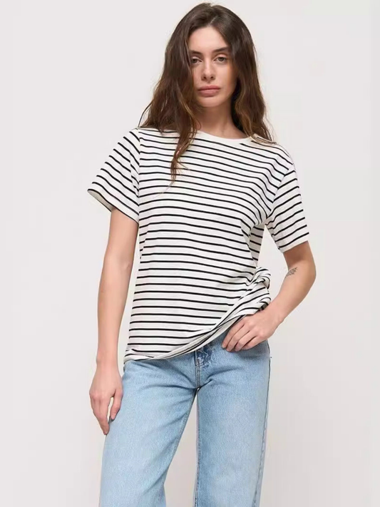 Round Neck Striped T-shirt
