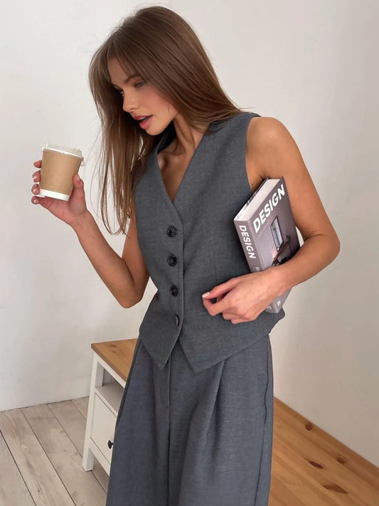 Vest & Pants Matching Suit