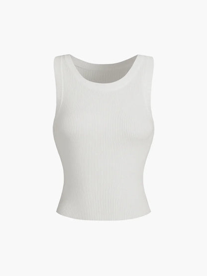 Solid Ribbed Sweater Top