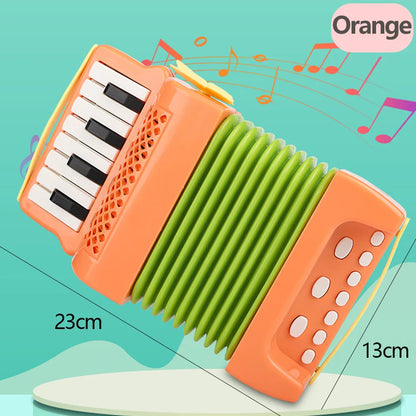 Toy Accordion 10 Keys 8 Bass Accordions for Kids Musical Instrument Educational Toys Gifts for Toddlers Beginners Boys Girls