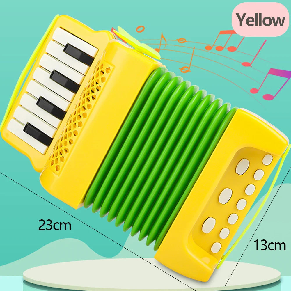 Toy Accordion 10 Keys 8 Bass Accordions for Kids Musical Instrument Educational Toys Gifts for Toddlers Beginners Boys Girls