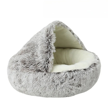 UUVIMA(UUVIMA) Winter Warm Shell Nest Semi Closed Cat Nest Dog Nest Pet Crystal Velvet Shell Cat Nest Semi Enclosed Dog Nest