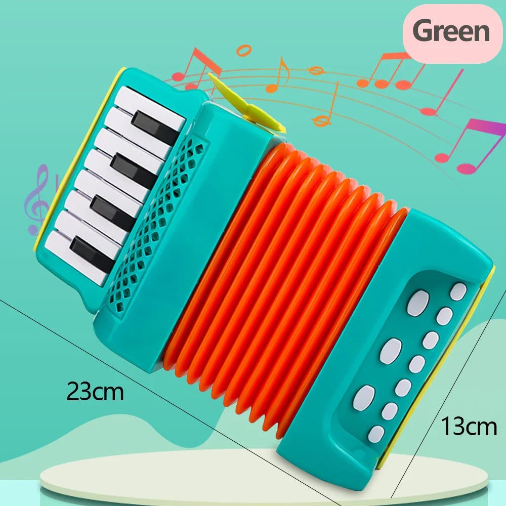 Toy Accordion 10 Keys 8 Bass Accordions for Kids Musical Instrument Educational Toys Gifts for Toddlers Beginners Boys Girls