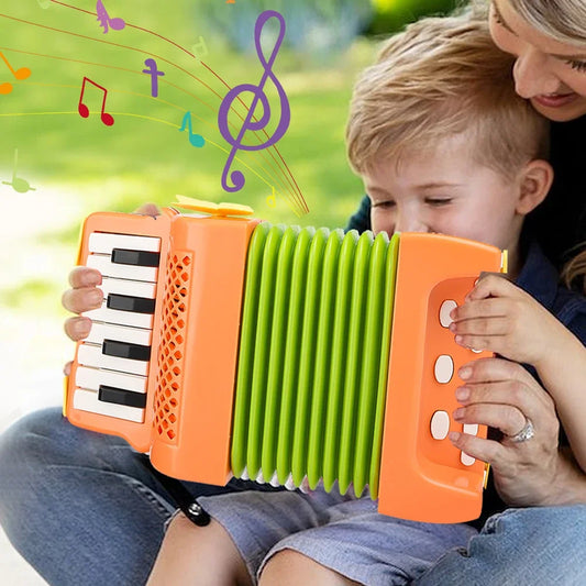 Toy Accordion 10 Keys 8 Bass Accordions for Kids Musical Instrument Educational Toys Gifts for Toddlers Beginners Boys Girls