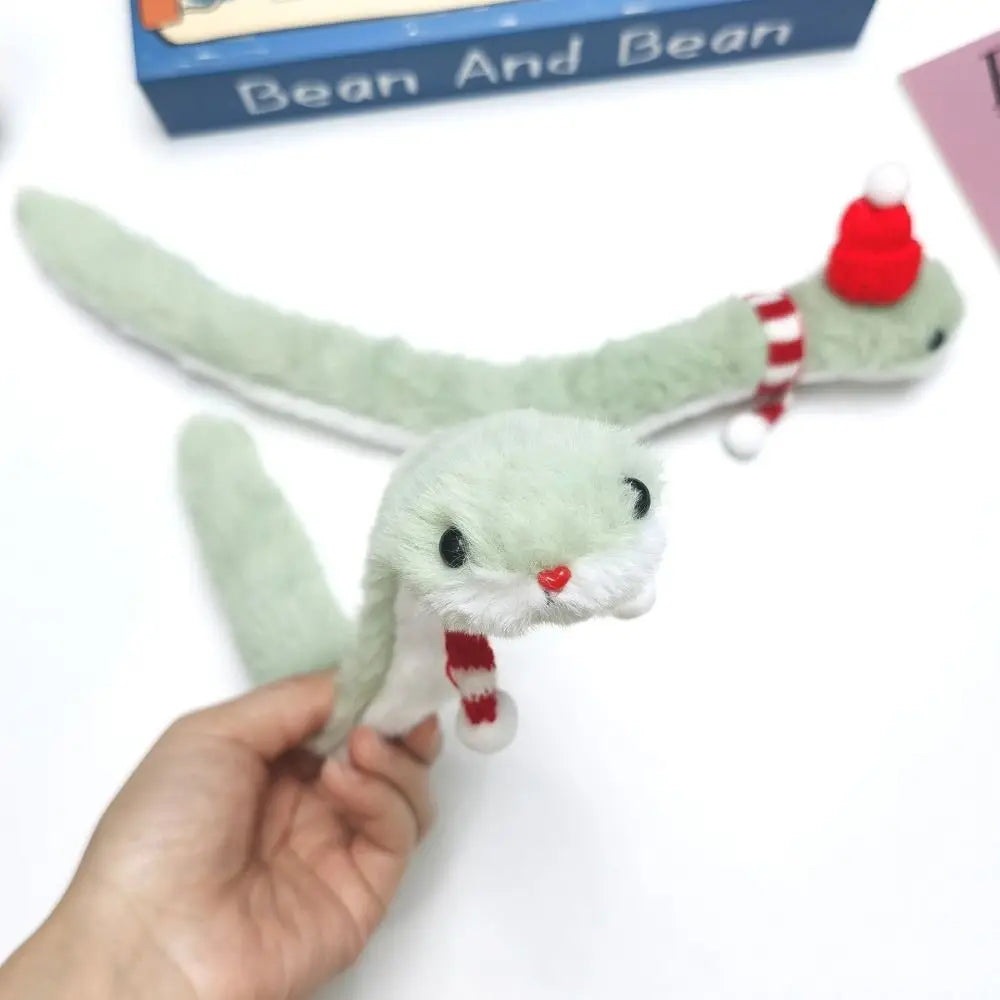 Year of The Snake Decorative Plush Toy Wrap Around Arm Little Snake Stuffed Plush Doll Soft Cute Green Snake Animal Doll Gifts