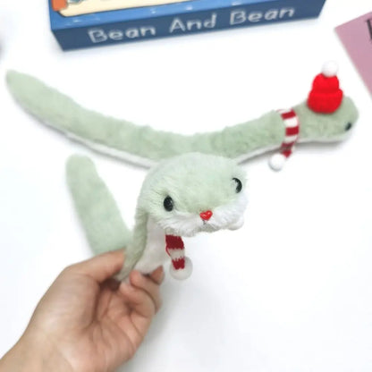 Year of The Snake Decorative Plush Toy Wrap Around Arm Little Snake Stuffed Plush Doll Soft Cute Green Snake Animal Doll Gifts