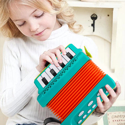 Toy Accordion 10 Keys 8 Bass Accordions for Kids Musical Instrument Educational Toys Gifts for Toddlers Beginners Boys Girls