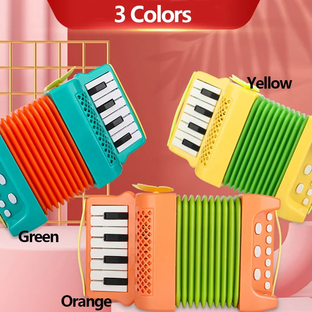 Toy Accordion 10 Keys 8 Bass Accordions for Kids Musical Instrument Educational Toys Gifts for Toddlers Beginners Boys Girls