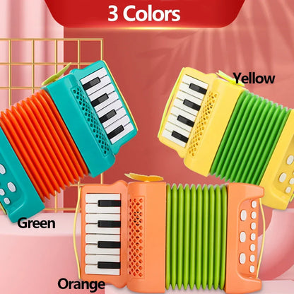 Toy Accordion 10 Keys 8 Bass Accordions for Kids Musical Instrument Educational Toys Gifts for Toddlers Beginners Boys Girls