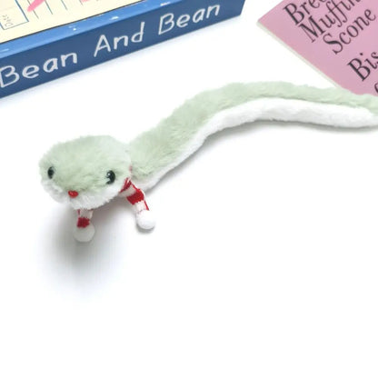 Year of The Snake Decorative Plush Toy Wrap Around Arm Little Snake Stuffed Plush Doll Soft Cute Green Snake Animal Doll Gifts