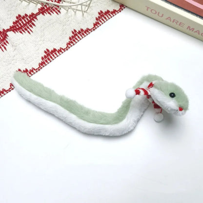 Year of The Snake Decorative Plush Toy Wrap Around Arm Little Snake Stuffed Plush Doll Soft Cute Green Snake Animal Doll Gifts