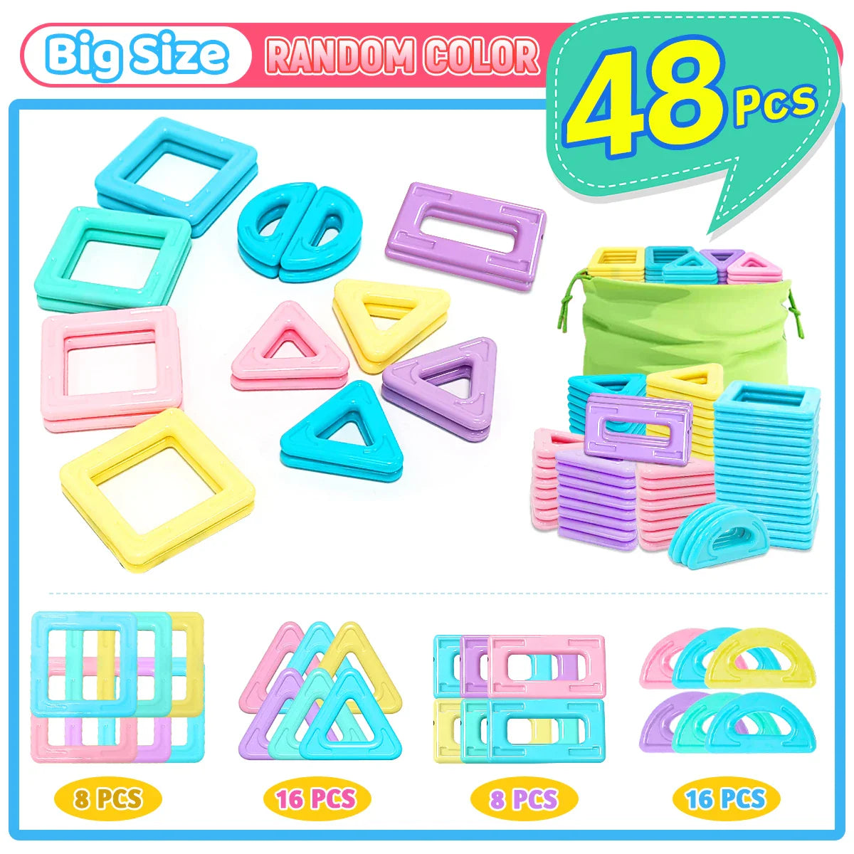 STEM Educational Magnetic Building Blocks Set for Boys & Girls Engaging Magnet set Creative Development Toy for Kids Gift