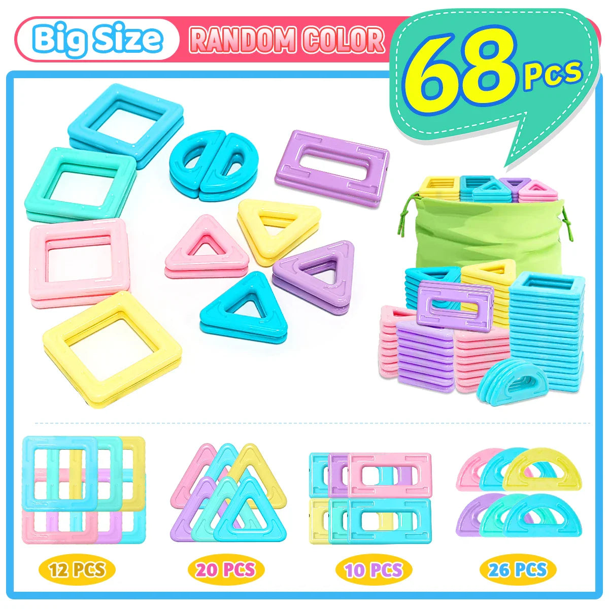 STEM Educational Magnetic Building Blocks Set for Boys & Girls Engaging Magnet set Creative Development Toy for Kids Gift