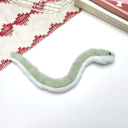 Year of The Snake Decorative Plush Toy Wrap Around Arm Little Snake Stuffed Plush Doll Soft Cute Green Snake Animal Doll Gifts