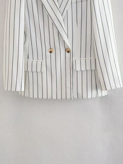 Pinstripe Single Breasted Blazer